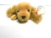 RARE RETIRED TY Beanie Babies Cocker Spaniel Spunky Dog Very Cute w/Tags