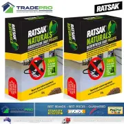Ratsak Natural 2x 224g Rat Mouse Killer Mice Rodent Bait Pellets Pet Safe Poison