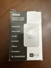 W Box Technologies 0E-1GANGDRSR Single-Tone Single Gang Siren