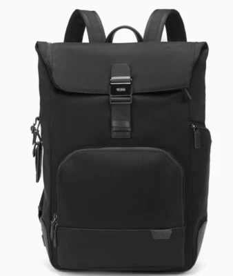 New TUMI HARRISON Osborn Roll Top Backpack Men Black Outlet Zip Nylon 6602021