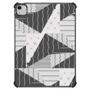 iPad Air (4th/5th gen) iPad Impact Case Geometrical black white pink abstract shapes pattern