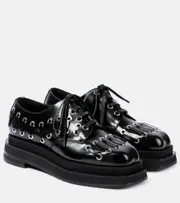 [Simone Rocha] Simone Rocha Heart Toe leather platform brogues AU 6 black