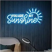 Sign Lamp You Are My Sunshine Neon Signs, USB Powered Adjustable Brightness Letter Neon Lights Suitable For Home Wall Decor 20cmx45cm(C)