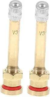 HEALEEP 2pcs Aluminum Alloy Tire Valve Stem Extensions for Cars Motorcycles Trailers Durable Wheel Valve Extenders with Sleek Design Compatible with Various Vehicle Models