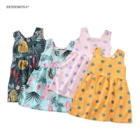 在飛比找蝦皮商城優惠-童裝 女寶寶無袖小洋裝 夏季韓版新爆款女童檸檬連衣裙公主童裙