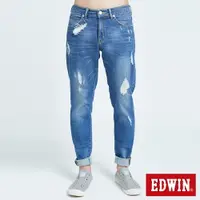 在飛比找樂天市場購物網優惠-新品↘EDWIN 503 BASIC 五袋修身牛仔AB刷破褲