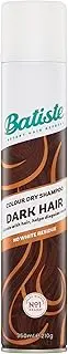 Batiste Dark Dry Shampoo 350mL - Seamlessly Blend Roots for Dark Hair, No White Residue, Instantly Refreshes & Adds Volume, Infused with Cacao Extract - Ideal for Quick Hair Refresh & All Hair Types