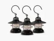 Barebones Living Edison Mini Lantern Bronze 3pk Powder Coated Steel Materials