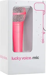 Lucky Voice Karaoke Microphone for Kids & Adults - Pink - Portable Handheld Mic Compatible with Karaoke Machines, PA Systems, Speaker Amps, 5M Long Cable