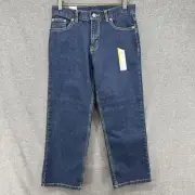 Wonder Nation Jeans Boy's Size 10 Husky Adjustable Waist Dark Wash Stretch NEW