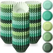 Zonon 1000 Counts Cupcake Liners for Baking Liners Paper Cupcake Wrappers Bulk Cup Cake Cases Muffin Baking Paper Cups for Candy Cooking(Green,1.18 Inch-Mini Size)