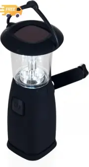 Hand-Crank Flashlight 20-Min Light No Batteries Camping & Hiking Essential