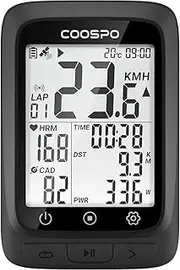 Bike GPS Speedometer GPS Bike Computer Bicycle Odometer Cycling Computer ANT+ Sensor Compatibility Bluetooth 5.0 IP67 2.4 inch HD Screen and Multifunctional Compatible with CoospoRide APP…