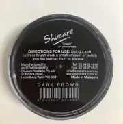 DARK BROWN Shoe Polish Cream - for Leather SHOES / BOOTS/ Bags SHUCARE