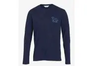 PETER ALEXANDER Mens Logo Long Sleeved Sleep Pyjama Top Navy BNWT XS