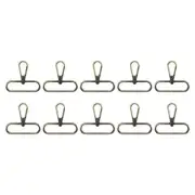 10Pcs Swivel Clasps, 2" Oval Ring Lobster Claw Push Gate Snap Hook, Bronze
