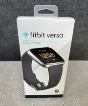Fitbit Versa Lite Edition NIB Charcoal/Silver FB415SRGY Swimproof Sleep Tracking