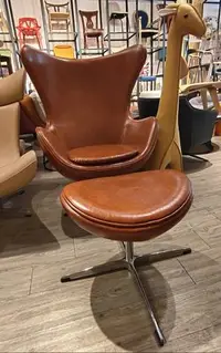 在飛比找Yahoo!奇摩拍賣優惠-【找椅子】北歐《蛋椅》Egg Chair (不含 腳椅)