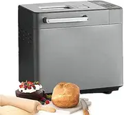 650W Fully Automatic Bread Maker, 2 lb Smart Bread Maker with 25 Menu Functions and 13 Hours Delay Timer, Healthy Fresh for Bakers Gluten Free, No Hand Kneading, 1 Hour Keep Warm