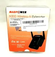 MADPOWER WI-FI EXTENDER N300 WIRELESS N300 WIRELESS SIGNAL BOOSTER SEALED NEW