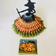 Novelty Napkin Holder Halloween Witch Napkin Holder Wooden Table Decor Organizer