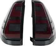 LED Taillight Assembly Compatible With Toyota Prado 120 FJ120 LC120 2003-2009 Rear Brake Light Dynamic Turn Signal Reverse Lamp Running Light Tail Light Taillamp​(Model B)