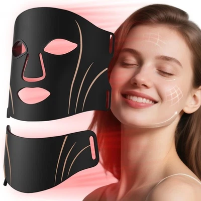 Red Light Therapy Mask for Face and Neck - Facial Skin Care Device, Portable,...