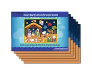 C122 Cartoon Christmas Nativity Diy Scene Stickers Christian Manger Decoration Stickers Wall Stickers Glass Stickers