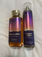 Bath & Body Works SUNSET GLOW (Mist and Shower Gel Set) - NEW