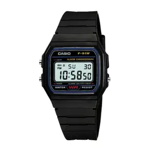 【CASIO 卡西歐】輕薄經典電子錶(F-91W)