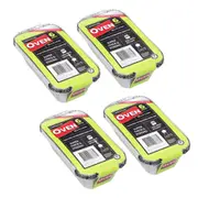 24PK Lemon & Lime Foil Container w/ Lid 20cm Shelf Ready Home Oven BBQ Cookware