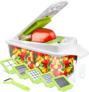 Food Dicer Chopper 5 Blades, Onion Kitchen Fruit and Veggie for Vegetables Prep