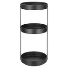 3 Tier Lazy Susan Organizer Rotating Spice Rack Turntable Lightweight Compact