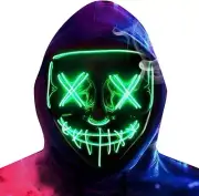 Halloween Mask LED Purge Mask for Festival Halloween Scary Party,Costume Cosplay