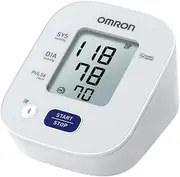 Omron HEM-7141T1 Bluetooth Blood Pressure Monitor – Upper Arm Automatic Cuff with IntelliSense, One-Touch Operation and Hypertension Indicator – 30 Memory Readings