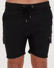 [Skylark] Skylark Men's Anchorage Elastic Waist Shorts in Black Size 34 34 Black