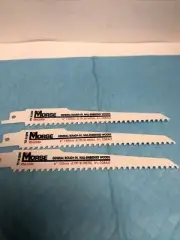 3pc MK Morse Cobalt Hybrid Bi Metal 6"-6 TPI Saw Blades Demo-Wood -Nail-Tree