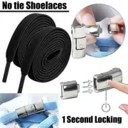 Flat Sneakers No Tie Shoe laces 1 Second Locking ShoeLaces Lazy Laces Strings