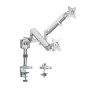 Brateck Dual Monitors Pole-Mounted Epic Gas Spring Aluminum Monitor Arm Fit