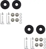 [Lrocaoai] 48mm X18mm 2 Pair Luggage Suitcase Replacement Wheels Axles Deluxe Repair Luggage Replacement Wheels Black