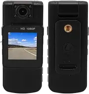 Mini Body Camera 1080P HD Bodycam with Memory Card, Wearable Video Recorder Night Vision IP65 Water Proof Portable Camcorder for Outdoor Cycling Delivery Security (64GB)