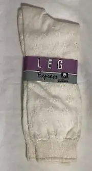 Vntg Sears Leg Express Mercerized Cotton Casual Sock Women's White - 1 pair USA