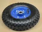 4 of PNEUMATIC Hand TROLLEY WHEELBARROW garden CART wheel 3.50-5 Blue Rim Steel