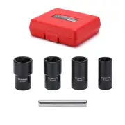 5 Pieces 1/2"Dr. Twist Socket Set, Lug Nut Remover Tool Metric Bolt and Lug N...