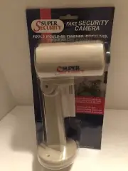 Super Security Fake Security Camera With Flashing LED Light - New