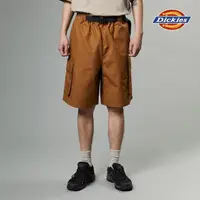 在飛比找momo購物網優惠-【Dickies】男款棕色純棉附可調節腰帶多口袋戶外休閒短褲