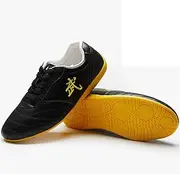 [TECDOTO] Chinese Traditional Wushu Kung Fu Yongchun Martial Arts Shoes, Non-Slip Men Women Taekwondo Shoes for Daily Training Taichi Shoes,Black-42EU
