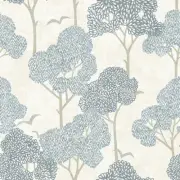 4066-26540 Lykke Blue Textured Tree Farmhouse Non Woven Unpasted Wallpaper