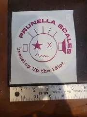 Prunella Scales Dressing Up The Idiot Album / CD Release promo STICKER NOS