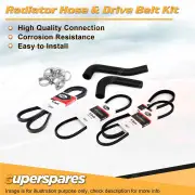 Radiator Hose + Gates Belt Kit for Holden Jackaroo L1 2.6L 8V 4ZE1 1988-1992